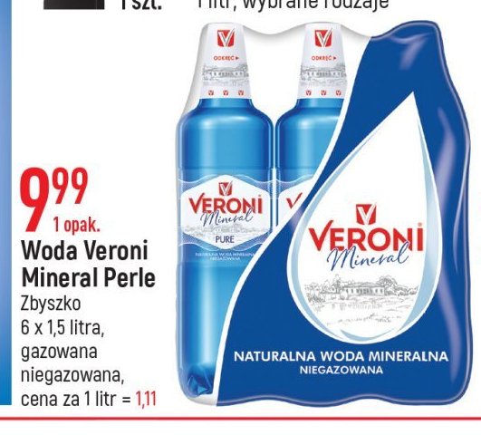 Woda perle Veroni mineral promocje