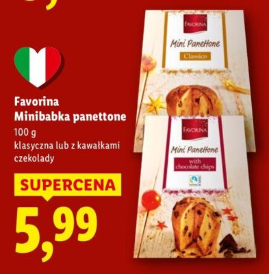 Minibabka panettone z kawałkami czekolady promocja w Lidl