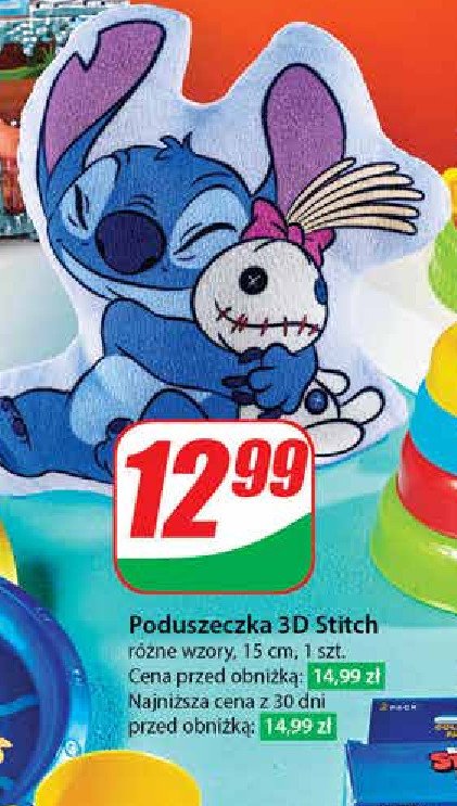 Poduszka 3d stitch 15 cm promocja