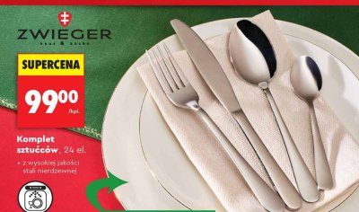 Komplet sztućców Zwieger 24 el. promocja w Biedronka