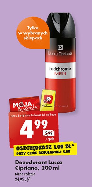 Dezodorant Lucca cipriano red chrome promocje