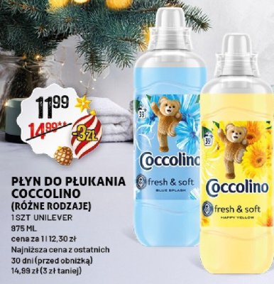 Płyn do płukania Coccolino (różne rodzaje) Unilever promocja w Arhelan