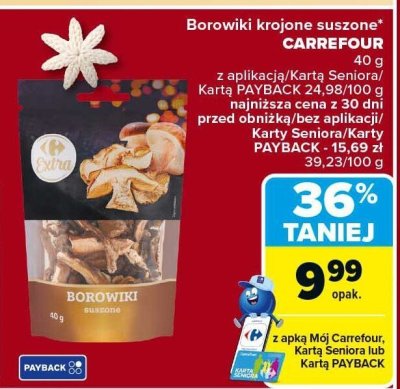 Borowiki krojone suszone CARREFOUR promocja w Carrefour