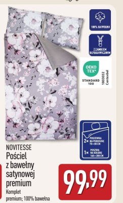 Pościel z bawełny satynowej premium 160x200 cm + 2x 70x80 cm promocja w Aldi