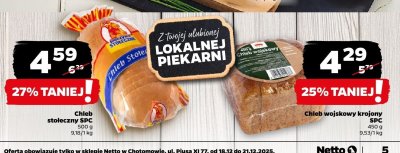 Chleb stołeczny SPC promocja w Netto