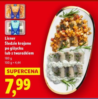 Śledzie krojone z twarożkiem promocja w Lidl