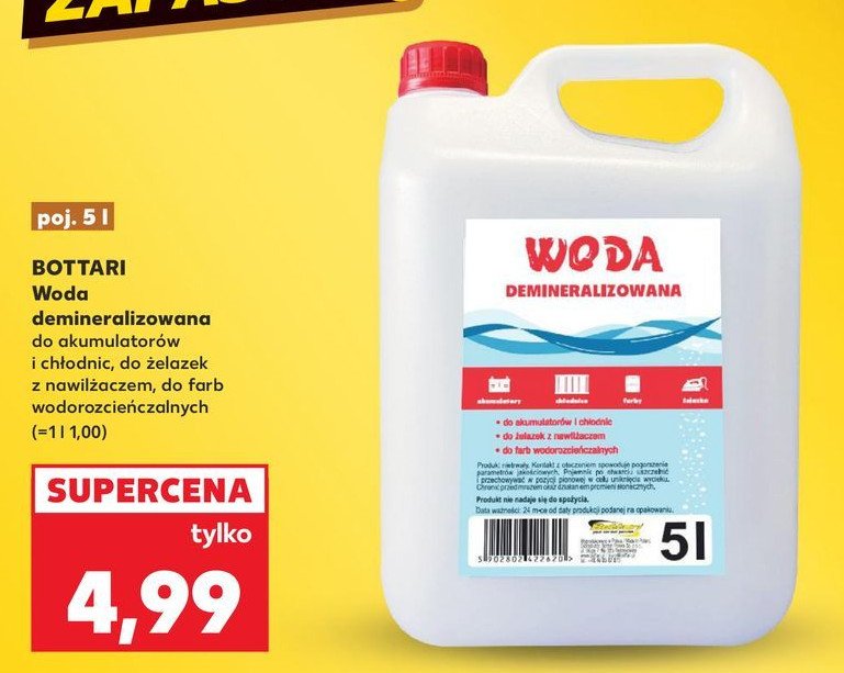 Woda deminaralizowana promocja