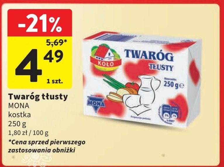 Twaróg tłusty Osm koło promocja w Intermarche