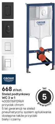 Stelaż podtynkowy WC 3 w 1 promocja w Castorama