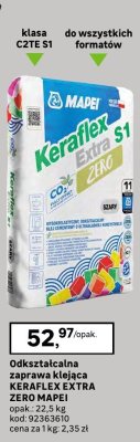 Odkształcalna zaprawa klejąca KERAFLEX EXTRA ZERO MAPEI promocja w Leroy Merlin