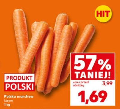Polska marchew luzem  promocja w Kaufland