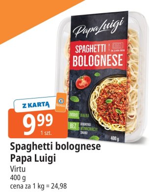 Spaghetti bolognese Papa Luigi Virtu promocja w Leclerc