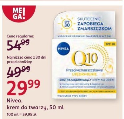 Krem przeciwzmarszczkowy do twarzy Q10 promocja w Rossmann