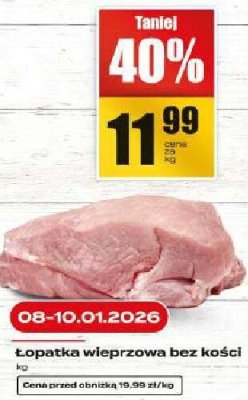 Łopatka wieprzowa bez kości promocja w Supeco