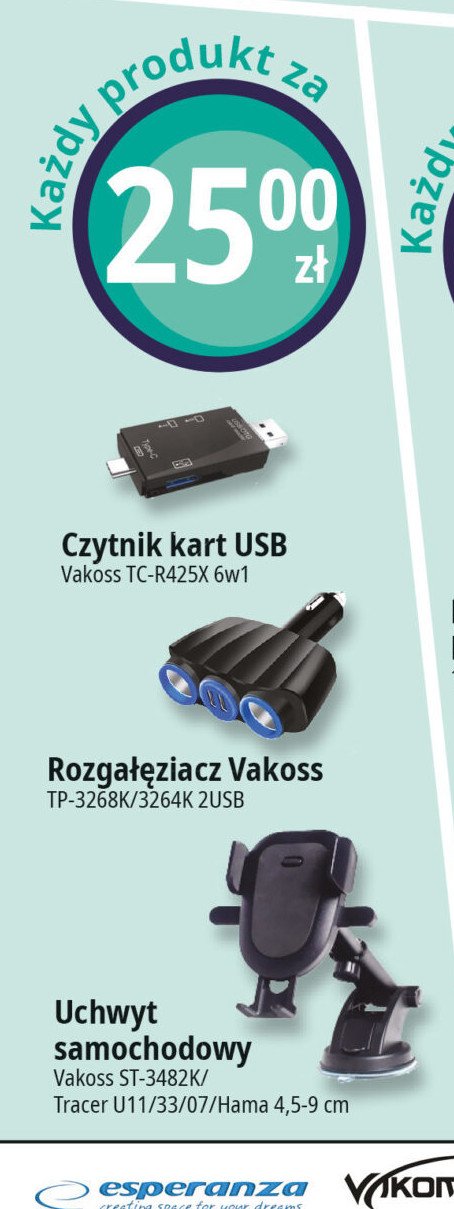 Czytnik kart ea117 kart all in one usb Esperanza promocja w Leclerc