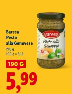 Pesto Baresa Pesto alla Genovese promocja w Lidl