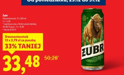 Piwo Żubr 12-pak promocja w Lidl