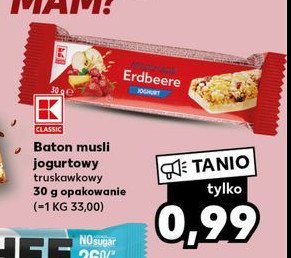 Baton musli truskawkowy K-classic promocja