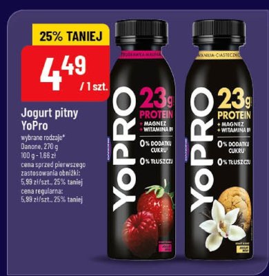 Jogurt pitny YoPro Danone wybrane rodzaje 270g promocja w POLOmarket