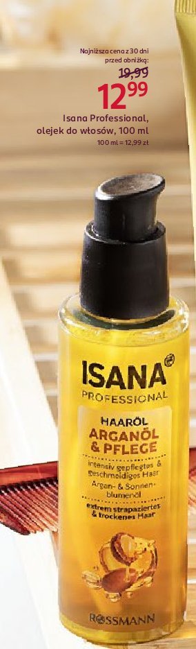 Olejek do włosów Isana hair professional promocja