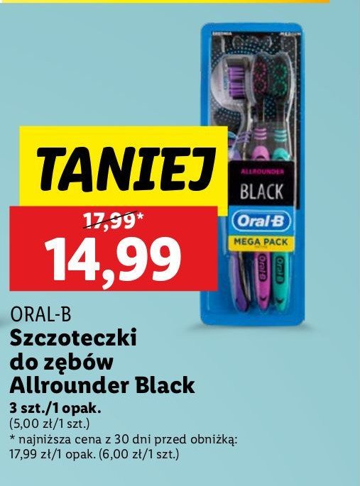 Szczoteczka do zębów black Oral-b allrounder promocja