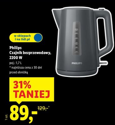 Czajnik bezprzewodowy 2200 W promocja w Lidl