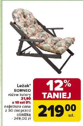 Leżak borneo promocja w Carrefour