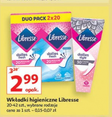 Wk艂adki higieniczne string Libresse promocja