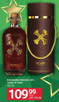 Rum Bumbu Original 40% 700 ml w tubie promocja w Selgros