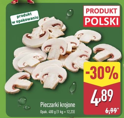 Pieczarki krojone 400 g promocja w Aldi