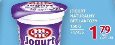 Jogurt naturalny bez laktozy Mlekovita 150 g promocja w Selgros