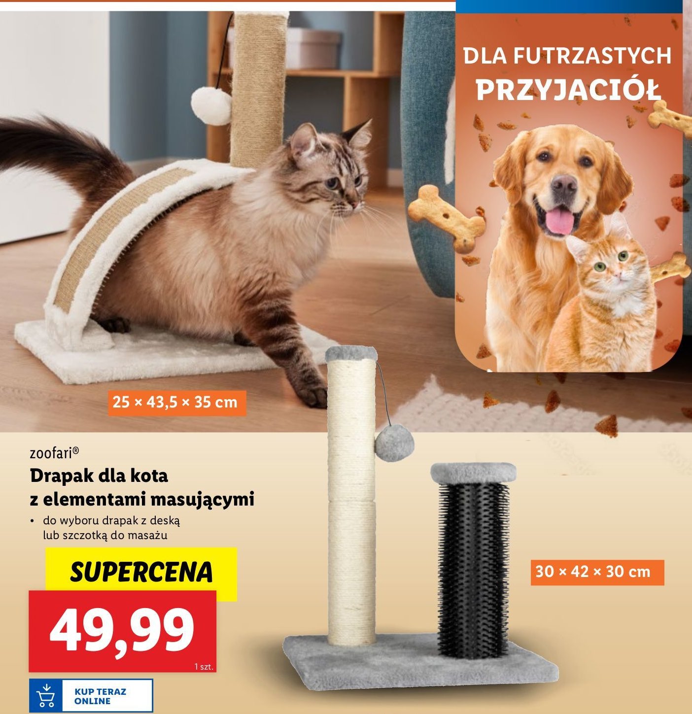 Drapak dla kota 25 x 43.5 x 35 cm Zoofari promocja