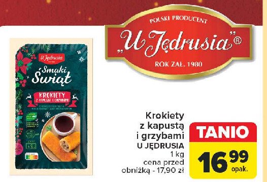 Krokiety z kapusta i grzybami U jędrusia promocja w Carrefour Market