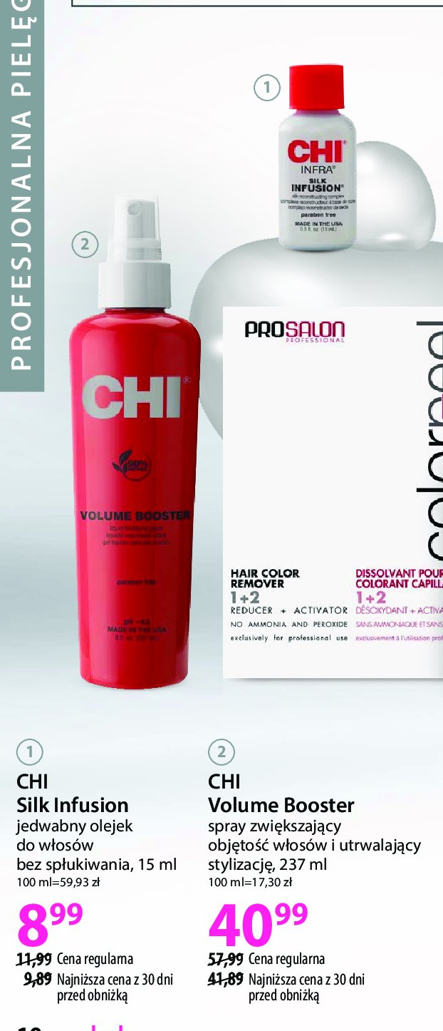 Spray do modelowania fryzury Chi volume booster promocja w Hebe