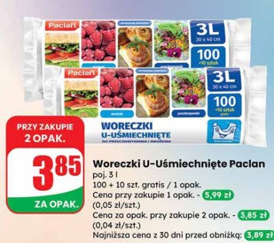 Woreczki U-Uśmiechnięte  promocja w Dino