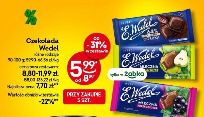 Czekolada Wedel Mleczna Gruszkowa promocja w Żabka