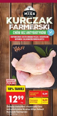 Ćwiartka z kurczaka bez antybiotyków Kraina Mięs Select Kurczak farmerski promocja w Biedronka