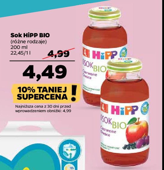 Sok czerwone owoce Hipp bio promocja