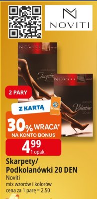 Skarpety/Podkolanówki 20 DEN Noviti promocja w Leclerc