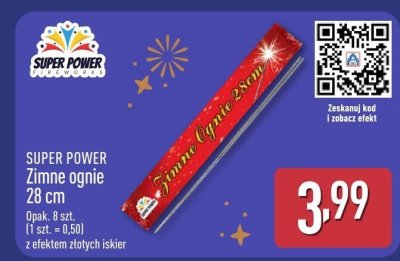 Zimne ognie Super Power 28 cm promocja w Aldi