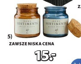 Świeca sojowa zapachowa Sentiments promocja w Jysk