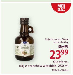 Olej z orzechów włoskich Oleofarm promocja