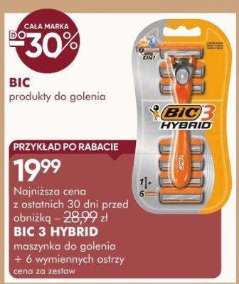 Maszynka BIC 3 HYBRID + 6 wymiennych ostrzy promocja w Super-Pharm
