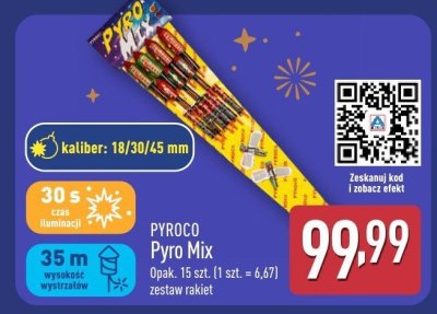 Fajerwerki Pyro Mix PYROCO promocja w Aldi