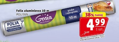 Folia aluminiowa 10 m POLITAN Gosia promocja w Prim Market