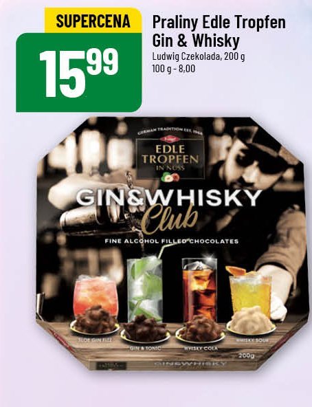 Praliny z alkoholem ging&whisky Edle tropfen promocja w POLOmarket