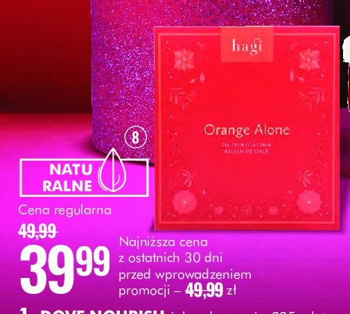 Zestaw w pudełku orange alone: żel pod prysznic 150 ml + balsam do ciała 75 ml HAGI ZESTAW promocja