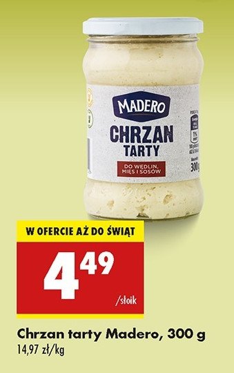 Chrzan tarty Madero promocja