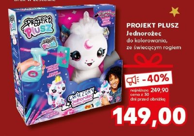 PROJEKT PLUSZ Jednorożec do kolorowania promocja w Kaufland