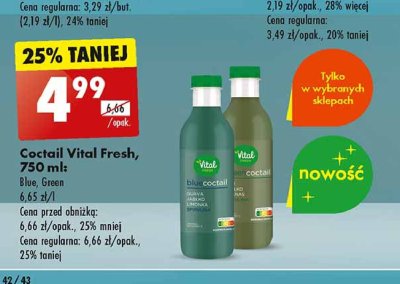 Coctail blue Vital fresh promocja